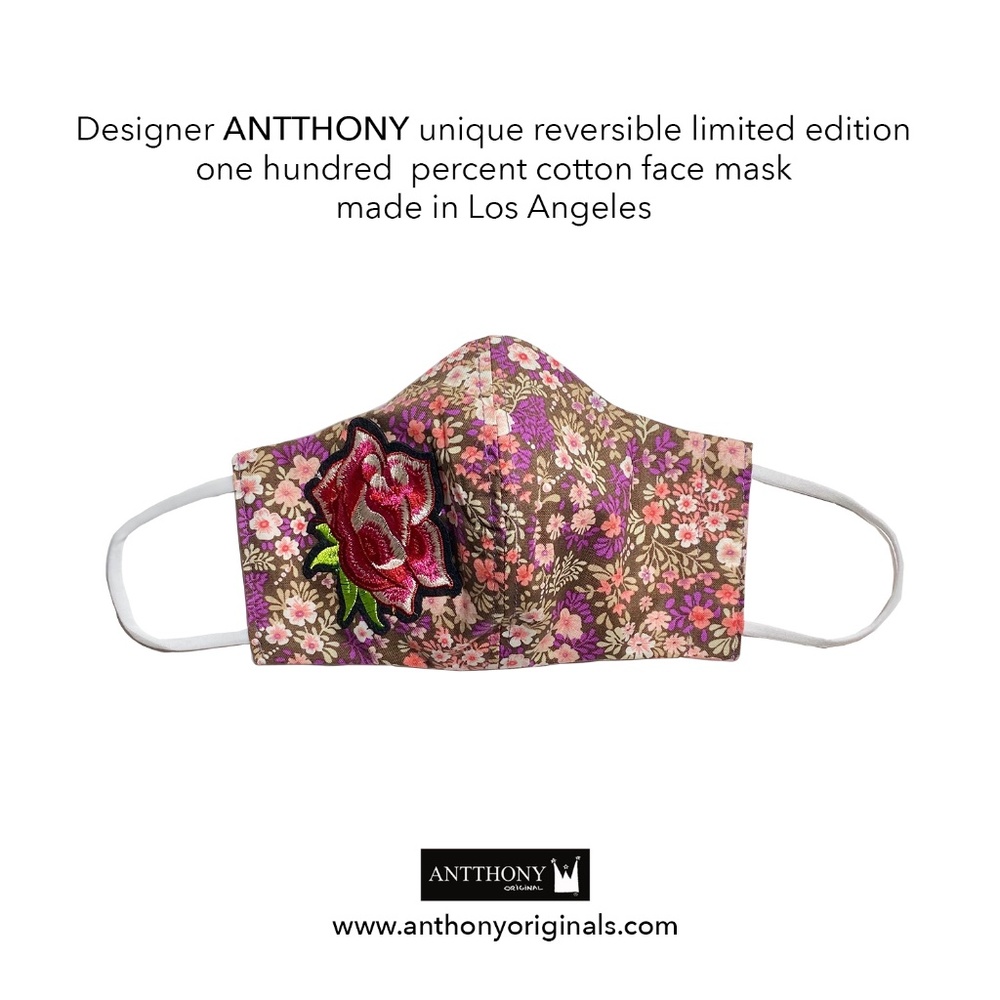 Face Mask (Reversible) Forget Me Not Rose